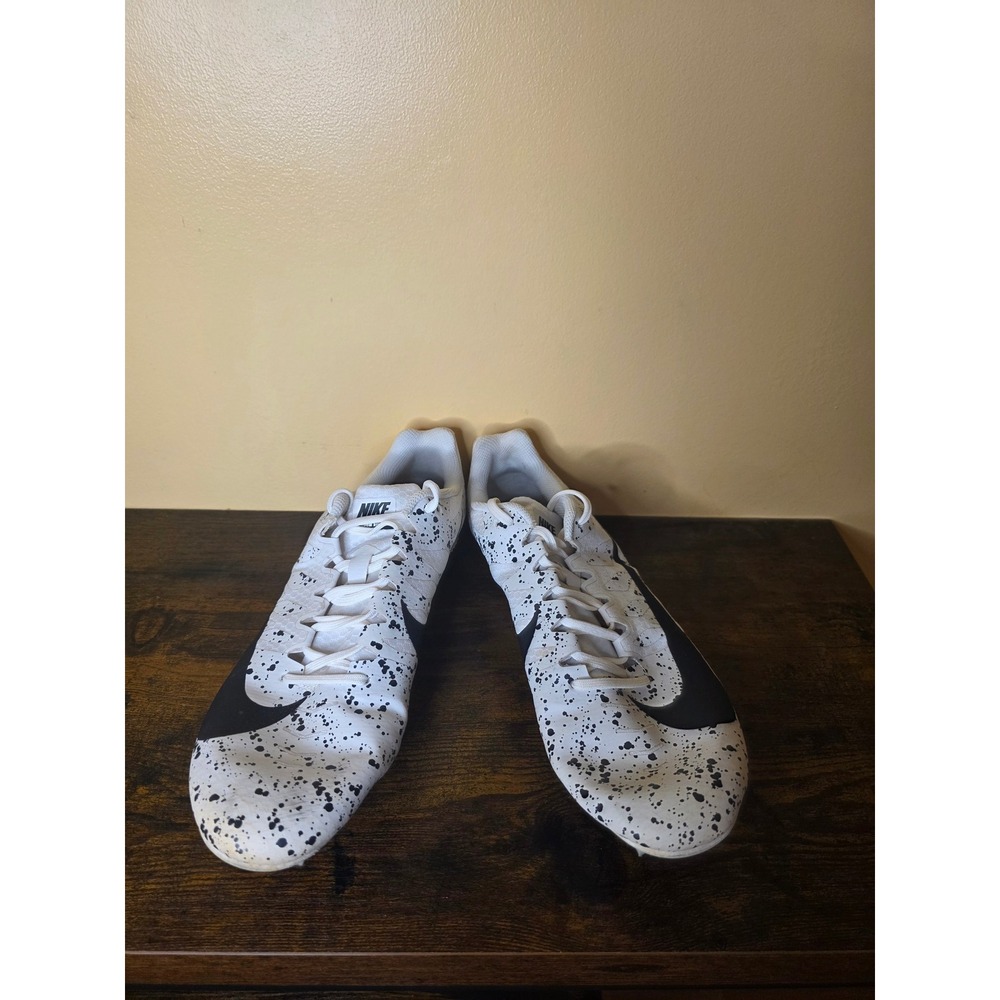 Nike Zoom Rival M 9 Track Spikes White Black Splatter 907564-002 Mens 11 - Picture 2 of 9